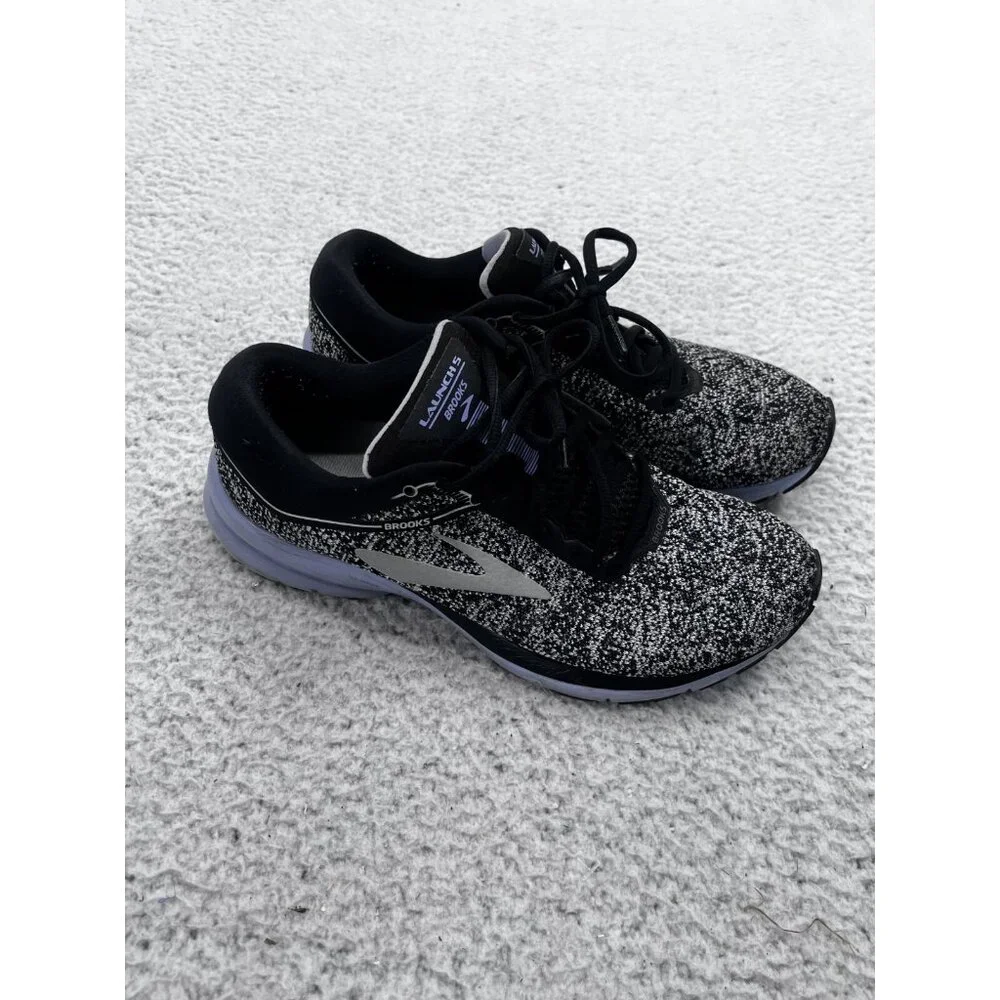 Women's Brooks Launch 5 Black Purple Running Athletic Shoes Size 9.5 M - Picture 5 of 12